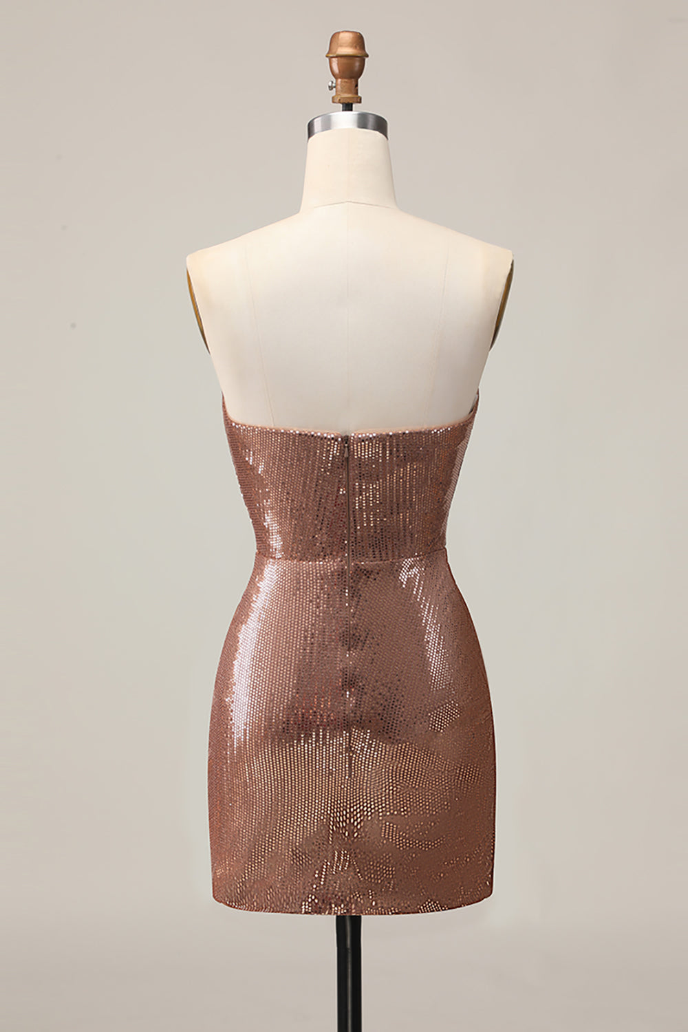 Sparkly Fuchsia Sweetheart Bodycon Homecoming Dress - Image 8