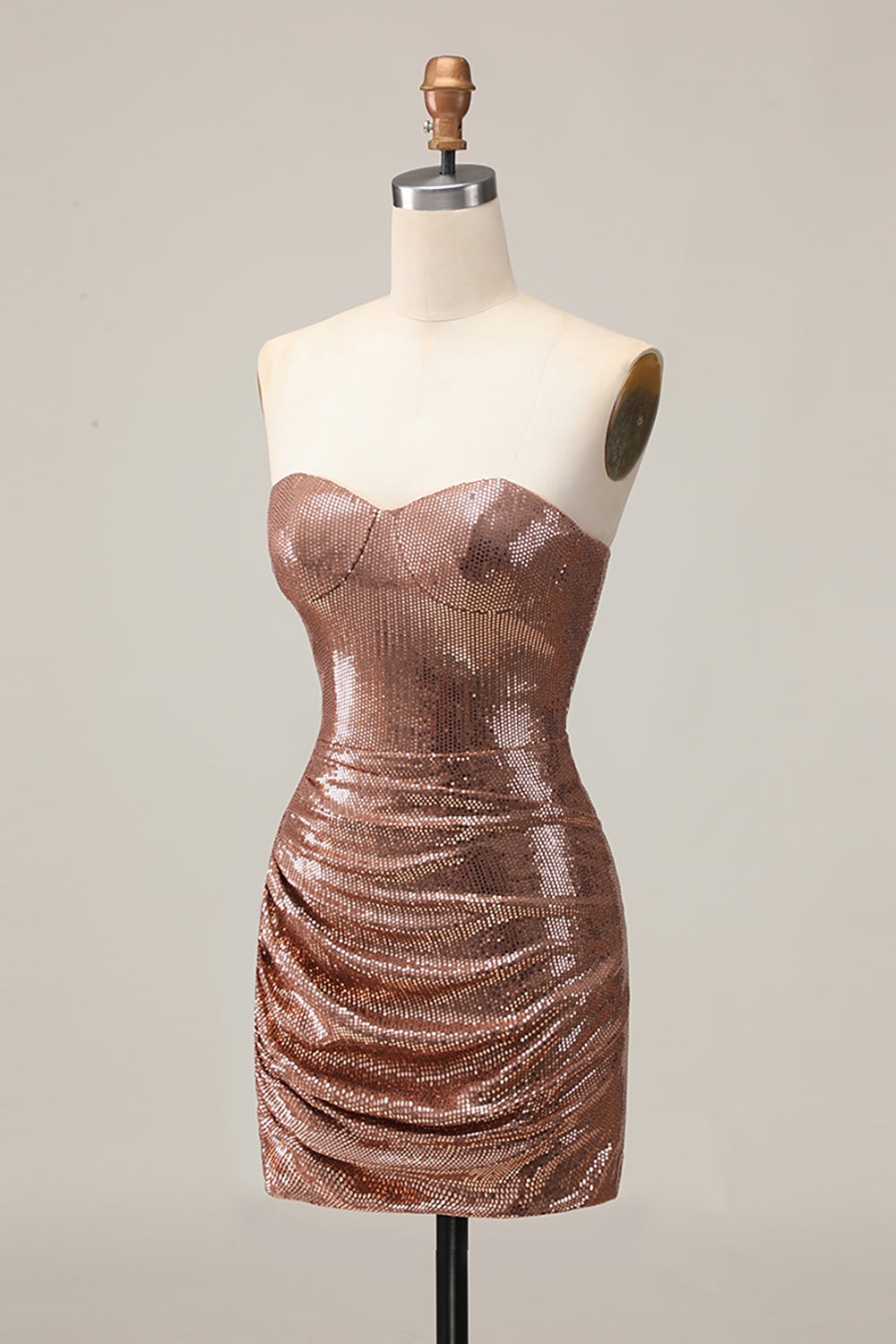 Sparkly Fuchsia Sweetheart Bodycon Homecoming Dress - Image 9
