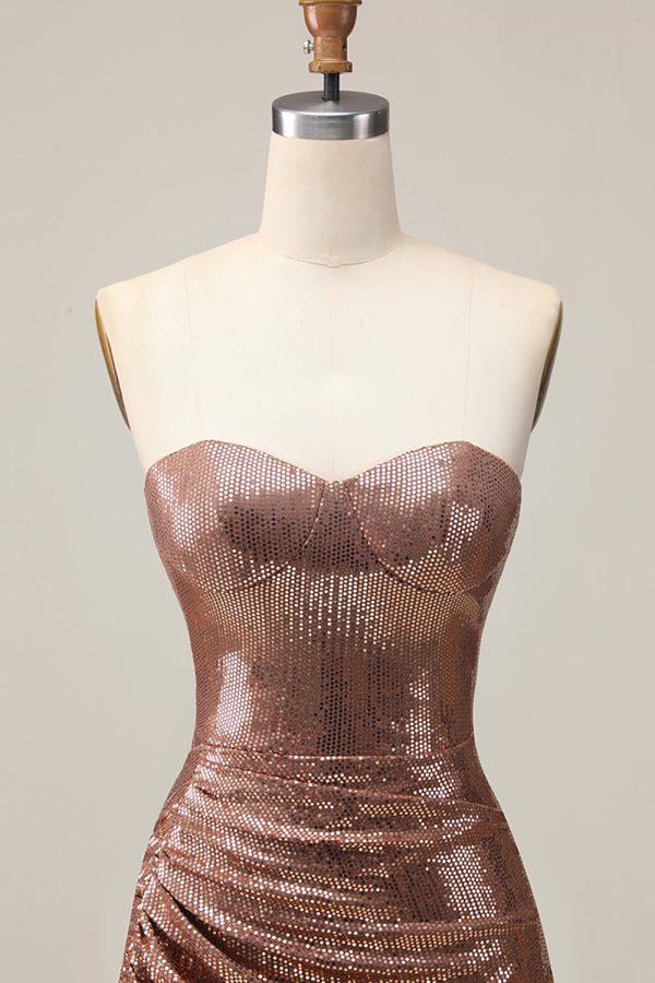 Sparkly Fuchsia Sweetheart Bodycon Homecoming Dress - Image 10