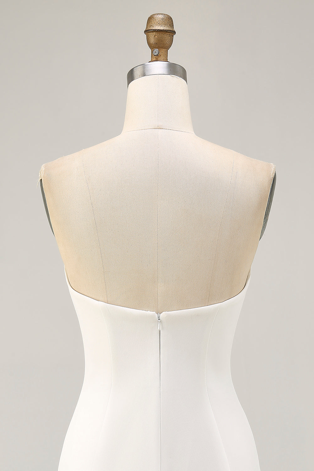 Sparkly Bodycon Strapless White Flower Homecoming Dress - Image 7