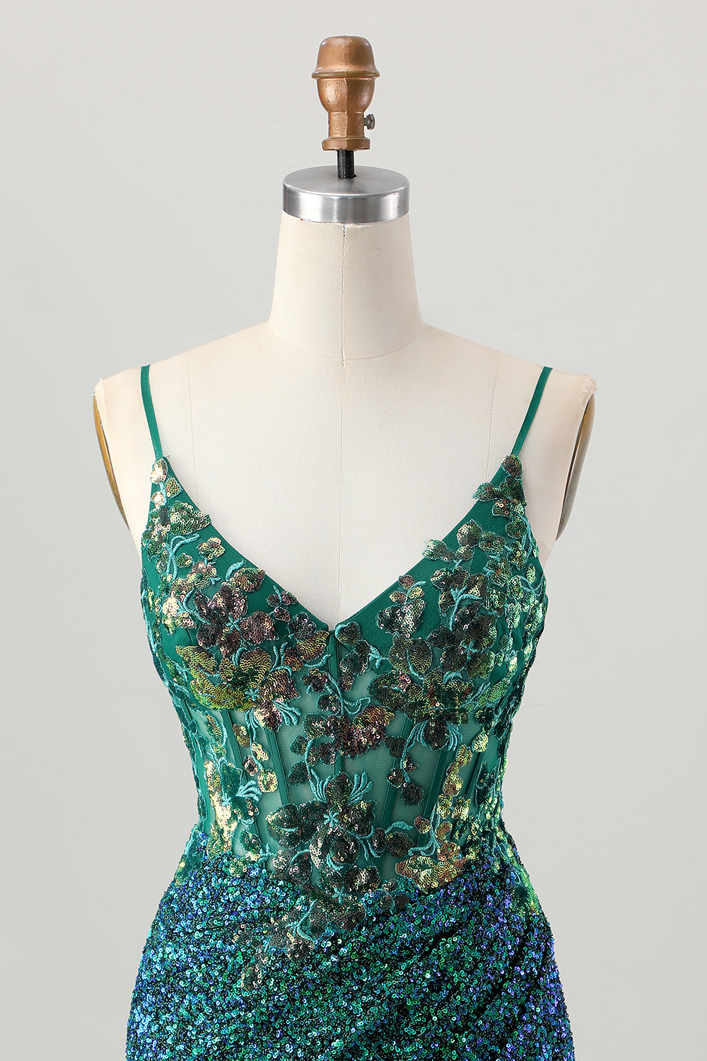Sparkly Dark Purple Corset Homecoming Dress with Lace-up Back - Image 10
